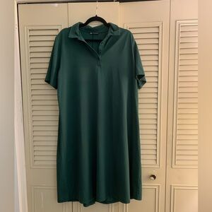 ZARA Maxi T-shirt Dress size large- Green oversized fit shirt dress.